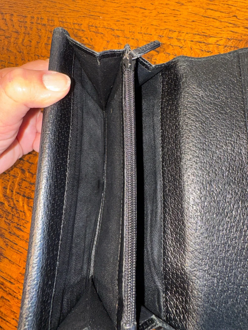 Gucci Black GG Monogram Canvas Long Wallet w/COA